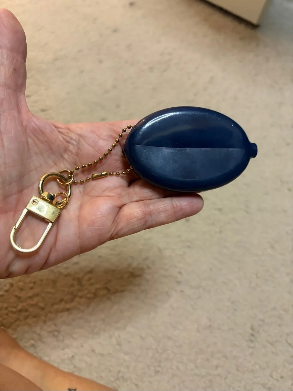 TARGET X KATE SPADE  'my two cents' Oval Coin Pouch - Navy Blue